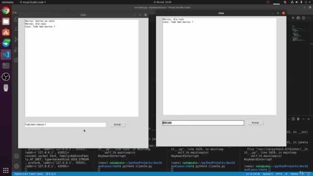 Aplicações em tempo REAL com PYTHON | Crie um CHAT real time – Screenshot 3