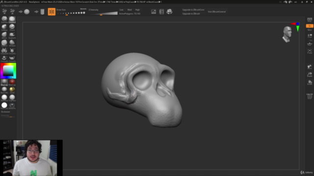 Zbrush Core Mini Tutorial: Learn Sculpting From Scratch – Screenshot 2