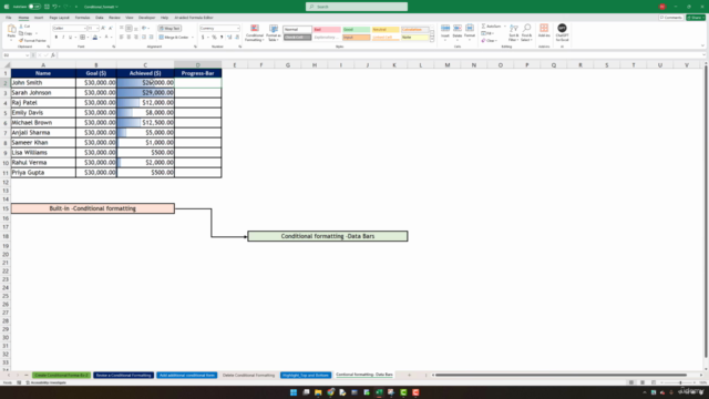Microsoft Excel- Conditional Formatting – Screenshot 2