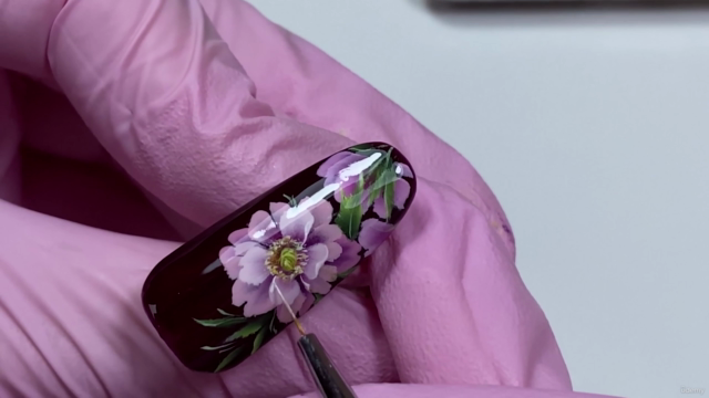 Roses and Peonies - Advanced One Stroke Gel Painting – Screenshot 2