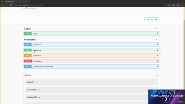 API/REST con .Net + Swagger + SQL Server – Screenshot 1