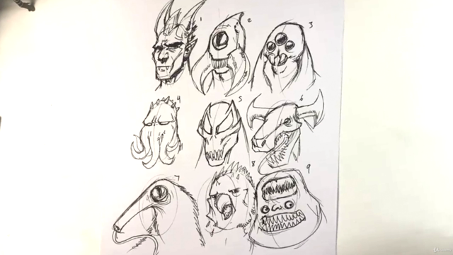 How to Draw Monster Heads - Faces Pencil Drawing Sketching - Screenshot_02