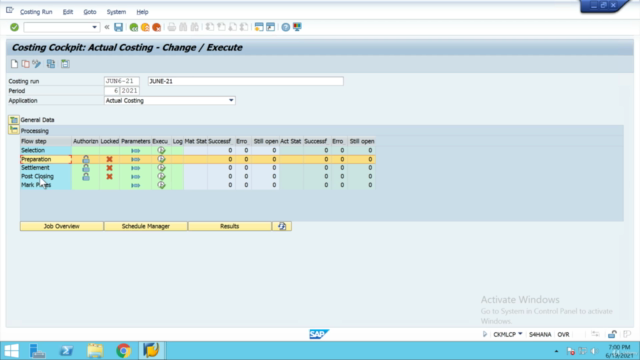 SAP CO "Product Costing" for CEMENT Manufacturing Process – Screenshot 1