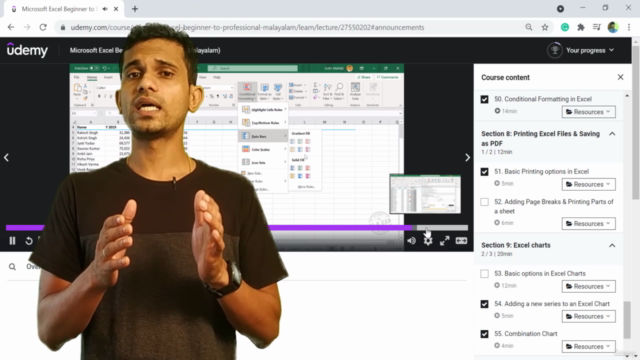 Microsoft Excel Beginner to Professional (Malayalam) – Screenshot 4