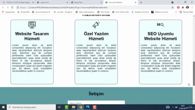 HTML ve CSS ile Kurumsal Site + Blog Sitesi Geliştirme – Screenshot 4
