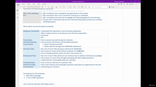 BW4HANA - Interview Readiness Workshop – Screenshot 4