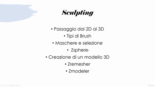 Corso base di modellazione 3D con Zbrush – Screenshot 4