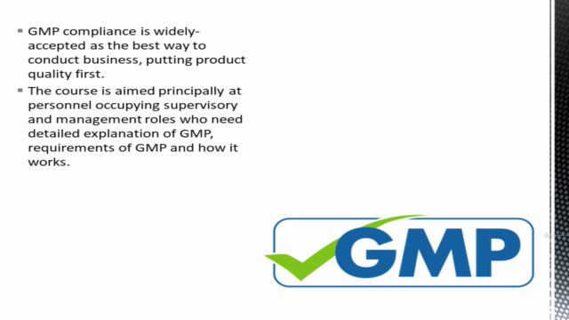 Good Manufacturing Practices (GMP) Certification Course – Screenshot 2