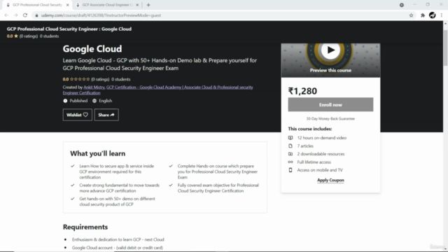 Google Professional Cloud Security Engineer Certification – Screenshot 1