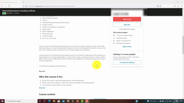 Grief and Bereavement Counseling Certificate – Screenshot 4