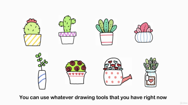 How to Draw Your Own Cute Plants Doodle – Screenshot 2