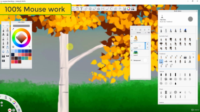 Autodesk Sketchbook Beginner Course-Foliage Digital Painting - Screenshot_03