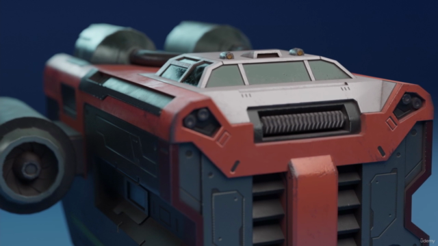 Sci-fi Vehicle Creation with Blender and Substance Painter – Screenshot 1