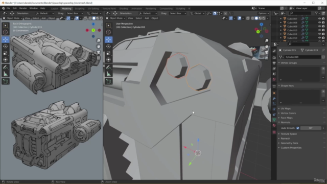 Sci-fi Vehicle Creation with Blender and Substance Painter – Screenshot 3