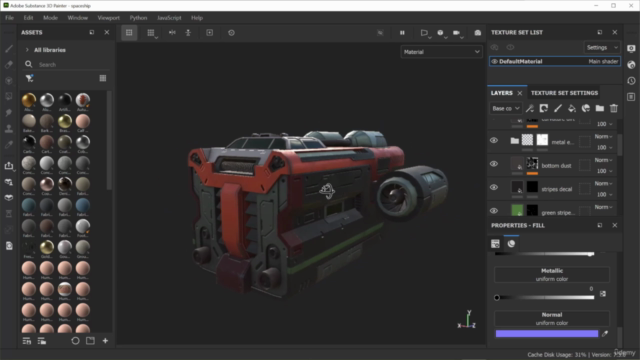 Sci-fi Vehicle Creation with Blender and Substance Painter – Screenshot 4