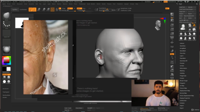 Zbrush Character Likeness Sculpting Tutorial – Screenshot 3