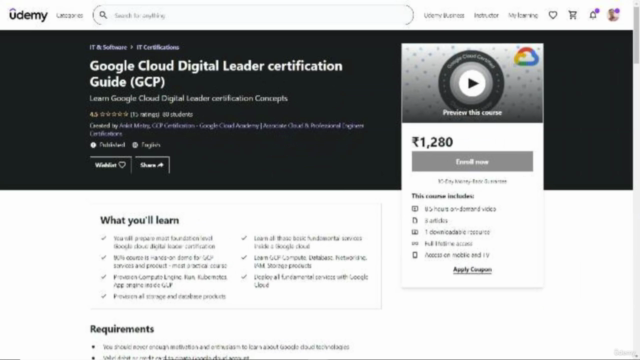 Google Cloud Digital Leader Certification For Beginner - GCP – Screenshot 1