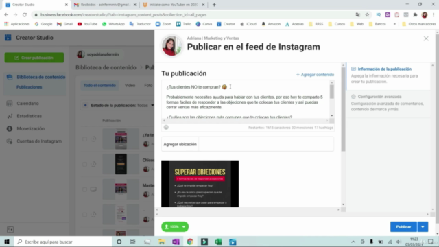 Creación de contenido para YouTube e Instagram desde cero. – Screenshot 4