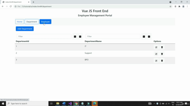 .NET Core Web API, Vue JS & Microsoft SQL Full-Stack Web App – Screenshot 2