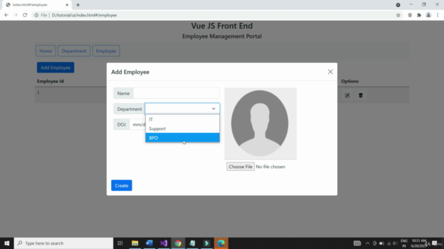 .NET Core Web API, Vue JS & Microsoft SQL Full-Stack Web App – Screenshot 4