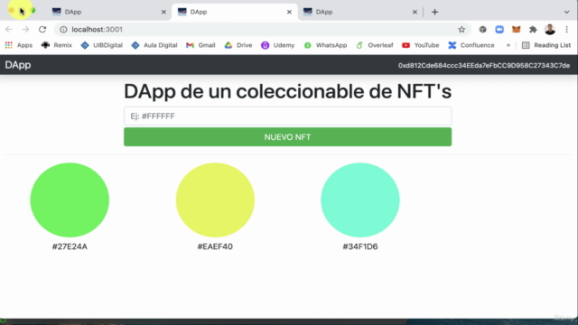 Crea DApps con Tokens NFT en Ethereum usando Truffle y React – Screenshot 3