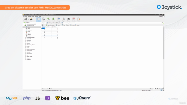 Crea un sistema escolar con PHP MySQL jQuery y AJAX desde 0 - Screenshot_03