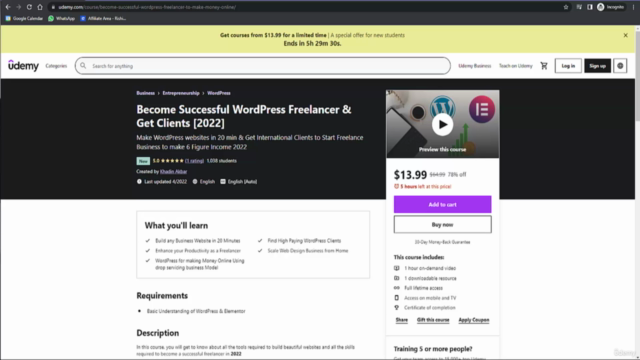 Learn Web Design using WordPress & Start Freelancing - Screenshot_01