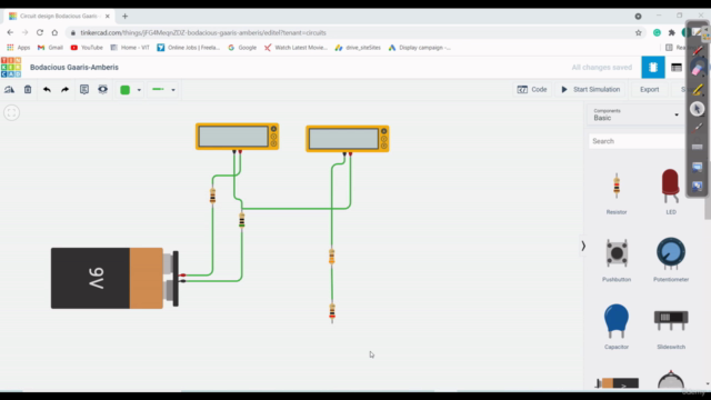 Learn Current Electricity & DC Circuit on Tinkercad Software – Screenshot 1