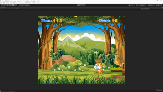 Unity 遊戲設計|2D 喵喵接水果遊戲 PC Game / 切水果遊戲 App Game – Screenshot 4