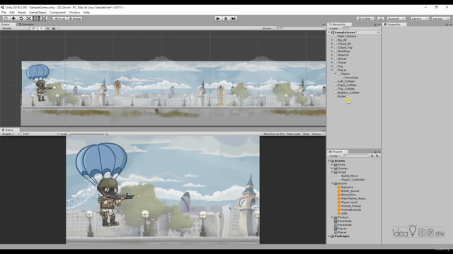 Unity 遊戲設計|2D 橫向捲軸射擊遊戲 PC Game – Screenshot 3