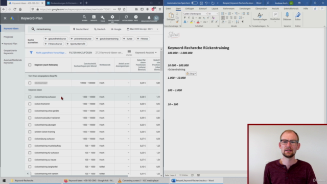 Relevante Keywords für SEO-Texte recherchieren – Screenshot 2
