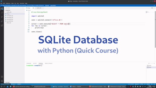 SQLite databases with Python – Screenshot 1