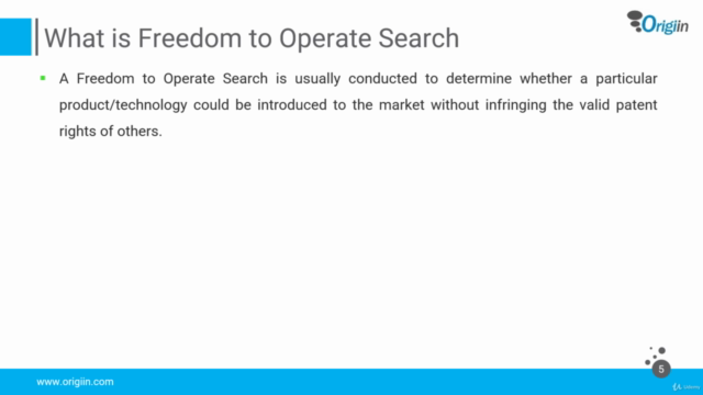 Certificate Course in Freedom to Operate Search – Screenshot 1
