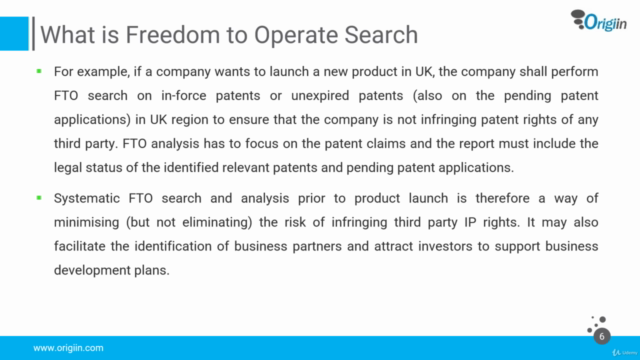 Certificate Course in Freedom to Operate Search – Screenshot 3