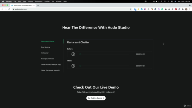 Learn Audo Studio: AI-Powered Noise Cancellation Tool (2022) - Screenshot_01