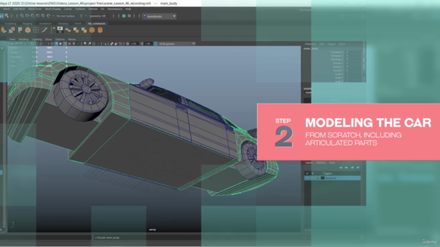 Maya LT for Games: Create Stylized Low-Poly vehicle – Screenshot 3