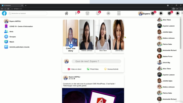 Clonez le réseau social Facebook Episode 1 – Screenshot 4