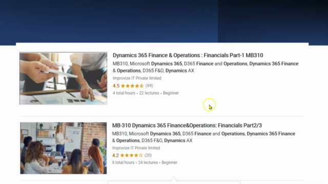 Dynamics 365 Finance&Operations: Financials Part3/3 MB-310 – Screenshot 1