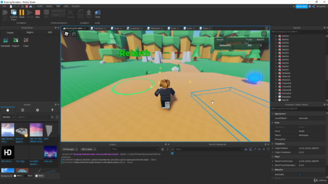 Create your first ROBLOX Simulator game – Screenshot 3