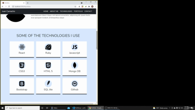 Build a portfolio with React.JS – Screenshot 2