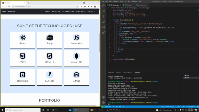 Build a portfolio with React.JS – Screenshot 3