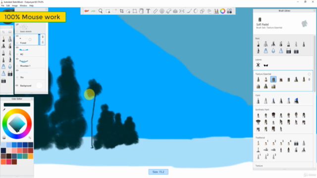 Learn Lake House Digital Painting using Autodesk Sketchbook – Screenshot 2
