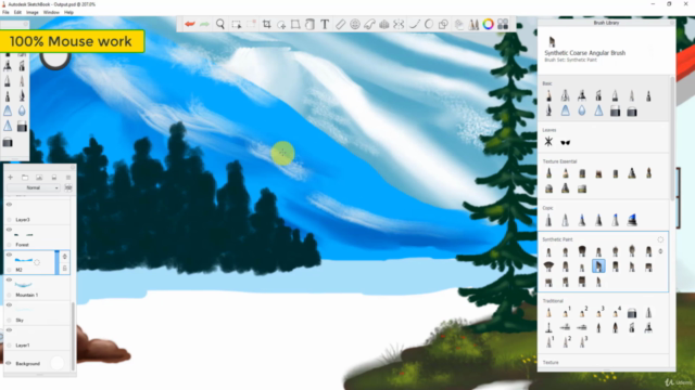 Learn Lake House Digital Painting using Autodesk Sketchbook – Screenshot 4