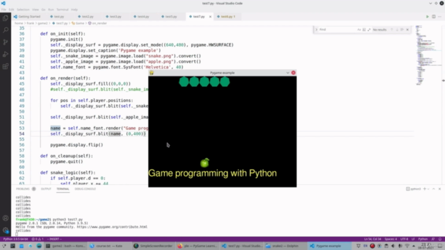 Create snake with Python PyGame - Screenshot_04