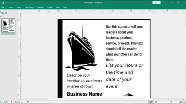 Learn Microsoft Publisher 2016 Complete Course for Beginners - Screenshot_03