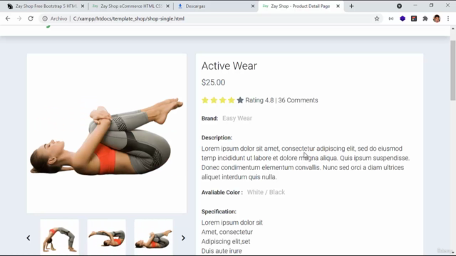 Carrito de compras en Javascript y php desde plantilla HTML – Screenshot 2