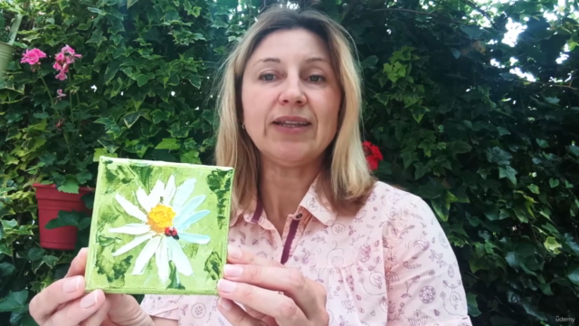 Palette knife for beginners - Painting a Daisy with oils – Screenshot 3