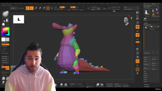 ZBrush do Zero Para Personagens 3D Estilizados – Screenshot 1