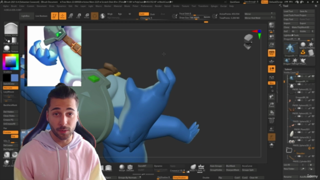 ZBrush do Zero Para Personagens 3D Estilizados – Screenshot 3