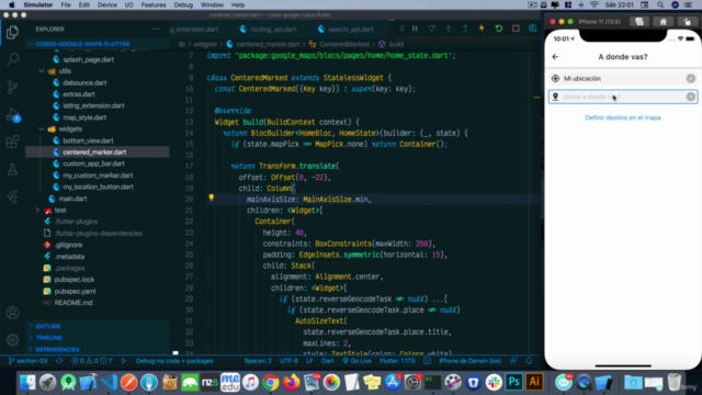 Flutter - Google Maps y Here maps API – Screenshot 1